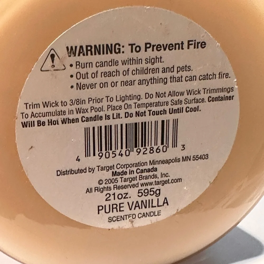Target Pure Vanilla Scented Candle| 21 oz